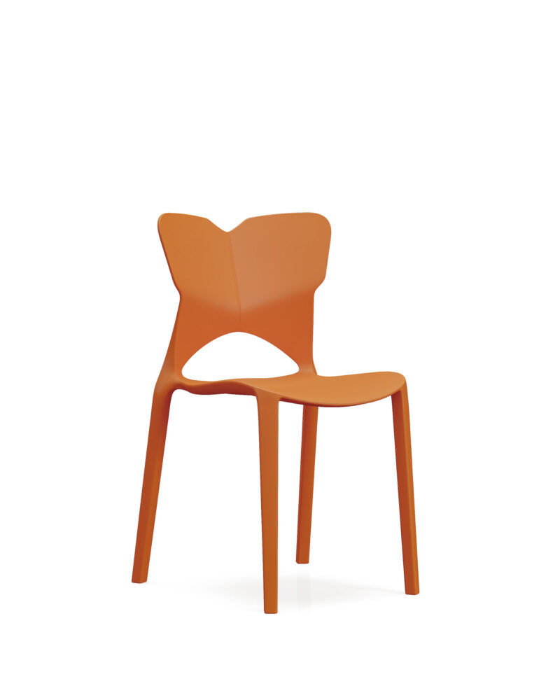 871-橙色-01-scaled-1.jpg 871 Plastic Chairs One-piece Injection Molding Plastic Chairs