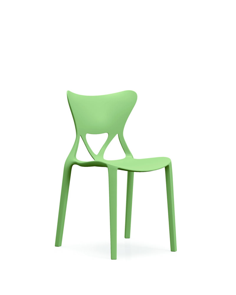 872-绿色-01-scaled-1.jpg 872 Plastic Chairs One-piece Injection Molding Plastic Chairs
