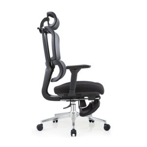 Soft Fabric Upholstered Desk Chair with Ergonomic Back Support