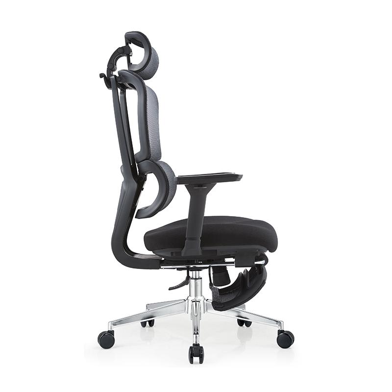 Soft Fabric Upholstered Desk Chair with Ergonomic Back Support