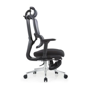 Soft Fabric Upholstered Desk Chair with Ergonomic Back Support