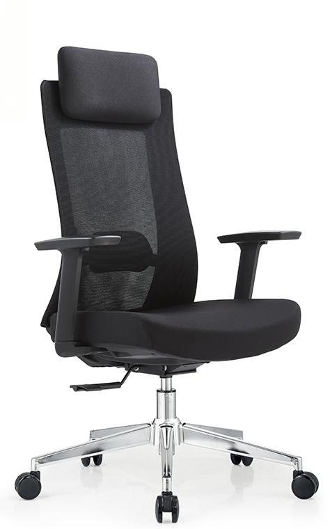 Ergonomic Office Chair with 1D PU Armrests and fixed Headrest