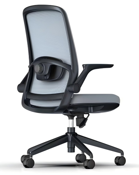 810M-2 Cotton Seat Ergonomic Office Chair with Adjustable Lumbar Support and Adjust Armrests