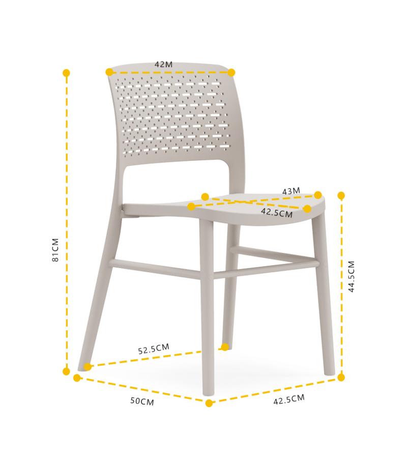 811 Plastic Chairs One-piece Injection Molding Plastic Chairs