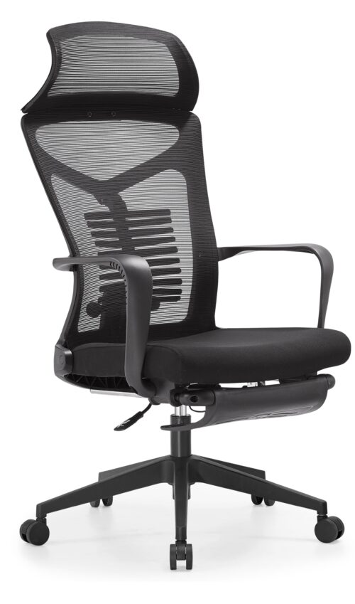 Swivel Chair with Chrome Base and Modern Stitching