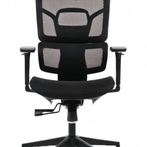 Durable Office Seating with 5-Star Aluminum Base and Silent Casters