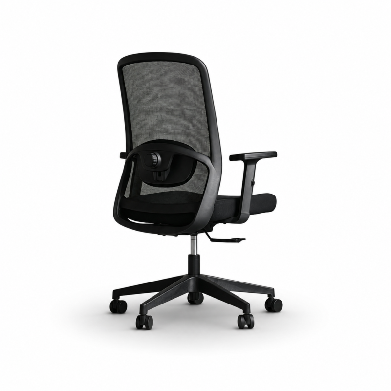 810B-2 Cotton Seat Ergonomic Computer Chair with Synchronous Tilt Mechanism and Mesh Back