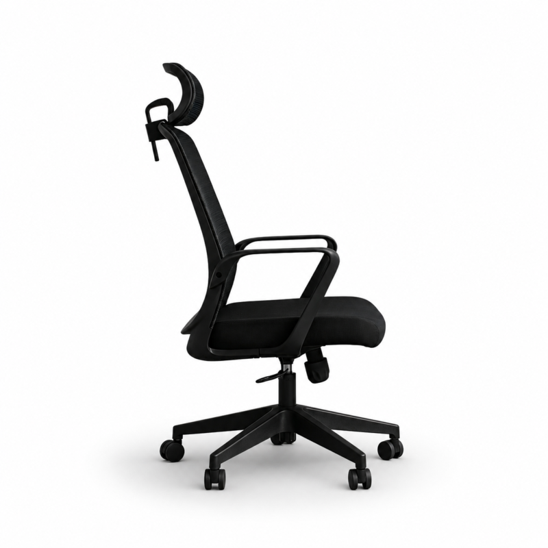 809A-2 Cotton Seat Ergonomic Office Chair with Adjustable Lumbar Support and 2D Headrest