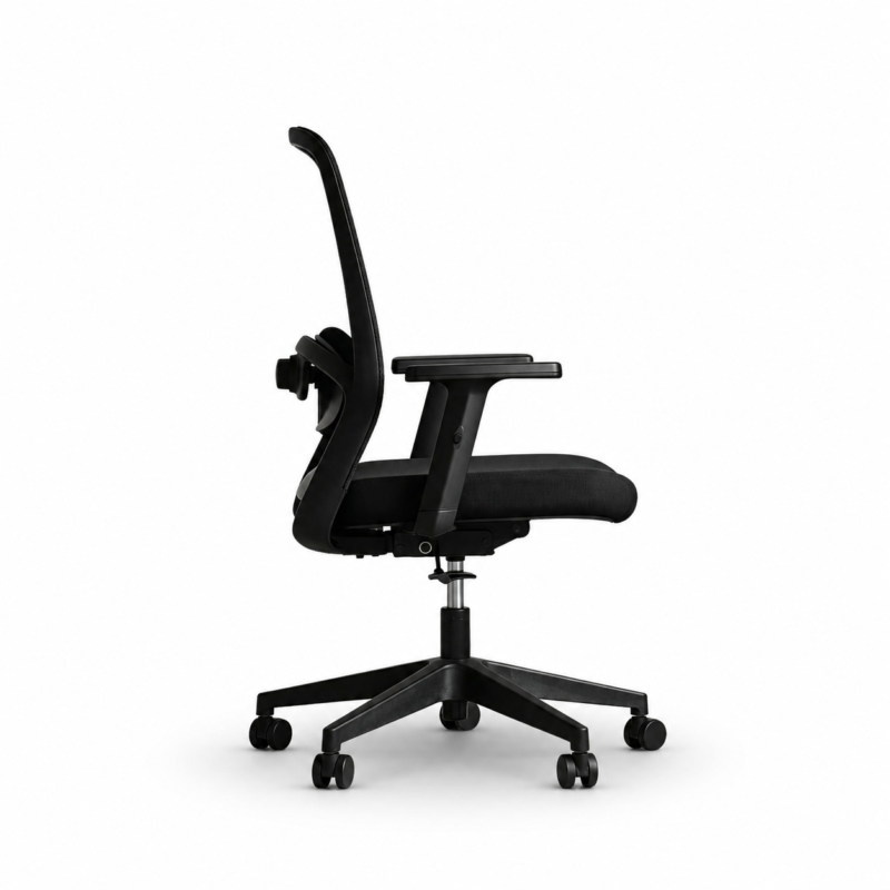 810B-2 Cotton Seat Ergonomic Computer Chair with Synchronous Tilt Mechanism and Mesh Back