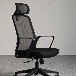 809A-2 Cotton Seat Ergonomic Office Chair with Adjustable Lumbar Support and 2D Headrest