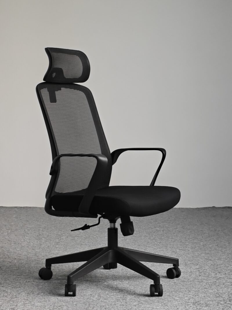 809A-2 Cotton Seat Ergonomic Office Chair with Adjustable Lumbar Support and 2D Headrest