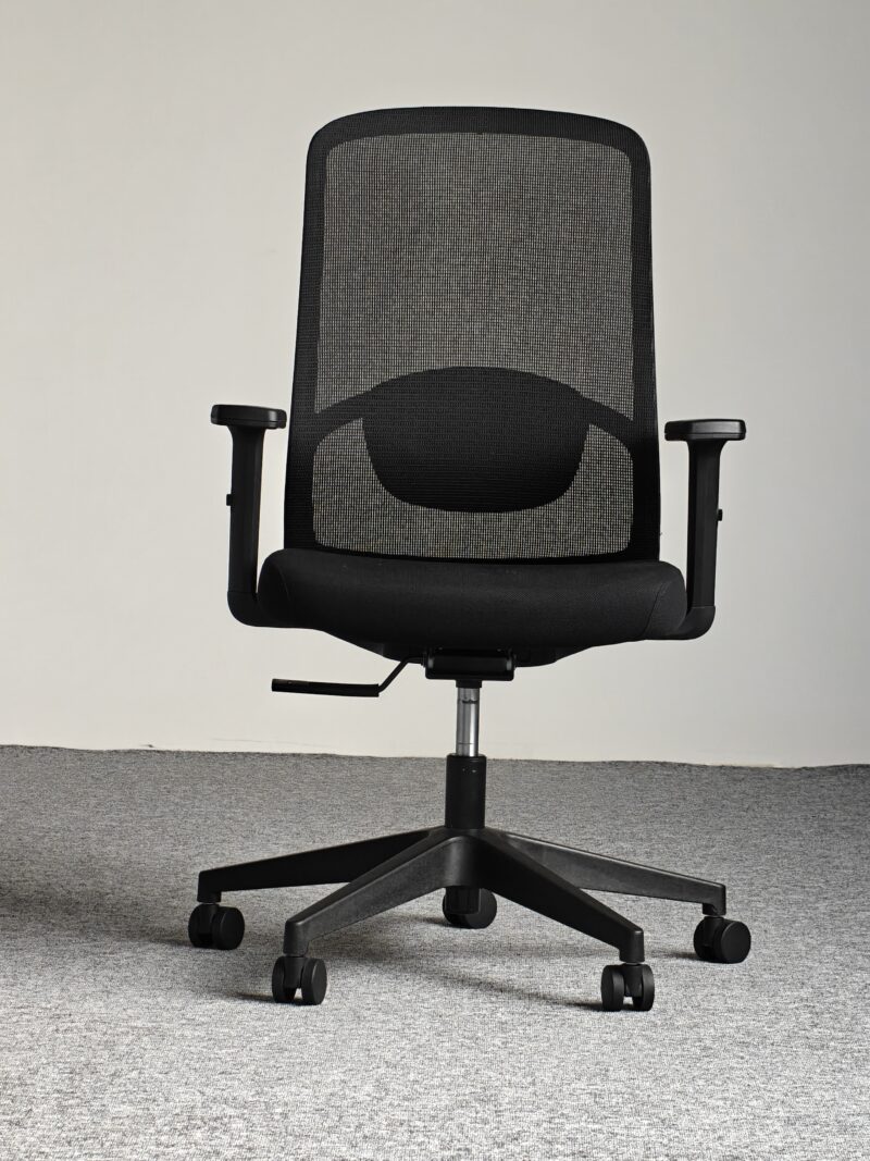 810B-2 Cotton Seat Ergonomic Computer Chair with Synchronous Tilt Mechanism and Mesh Back