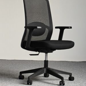 810B-2 Cotton Seat Ergonomic Computer Chair with Synchronous Tilt Mechanism and Mesh Back