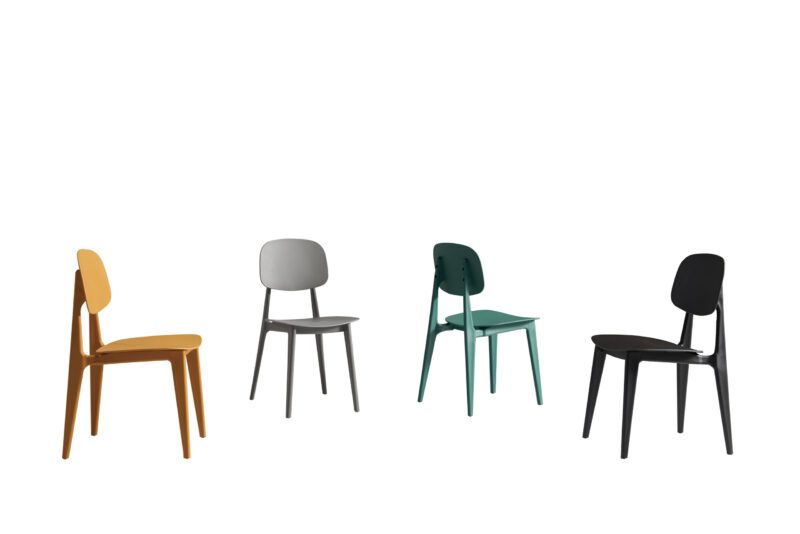 867 Plastic Chairs One-piece Injection Molding Plastic Chairs