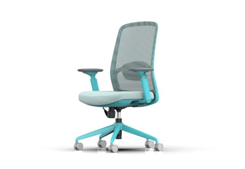 正45 810B-2 Cotton Seat Ergonomic Office Chair with Adjustable Lumbar Support and 3D Armrests