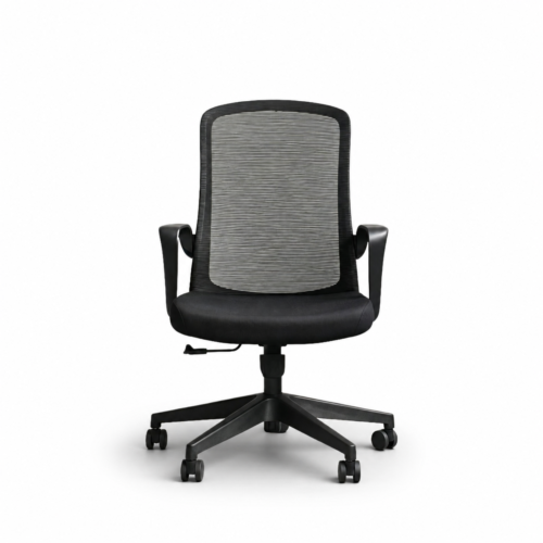 正面 809B-2 Cotton Seat Breathable Mesh Desk Chair - Ergonomic Design for Long Hours Sitting