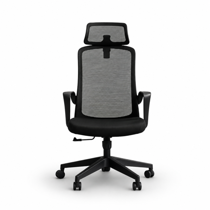 809A-2 Cotton Seat Ergonomic Office Chair with Adjustable Lumbar Support and 2D Headrest