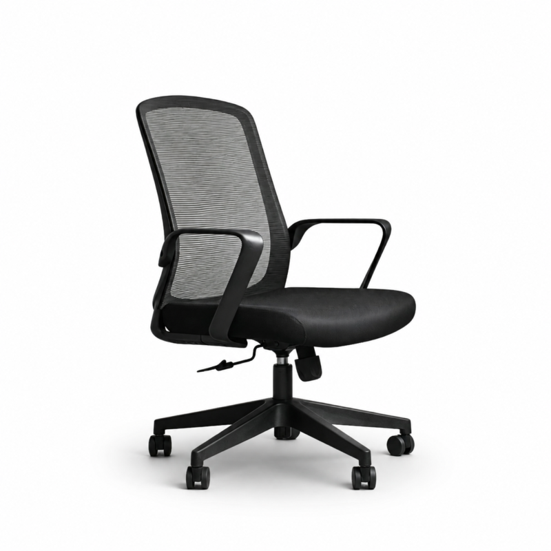 809B-2 Cotton Seat Breathable Mesh Desk Chair - Ergonomic Design for Long Hours Sitting